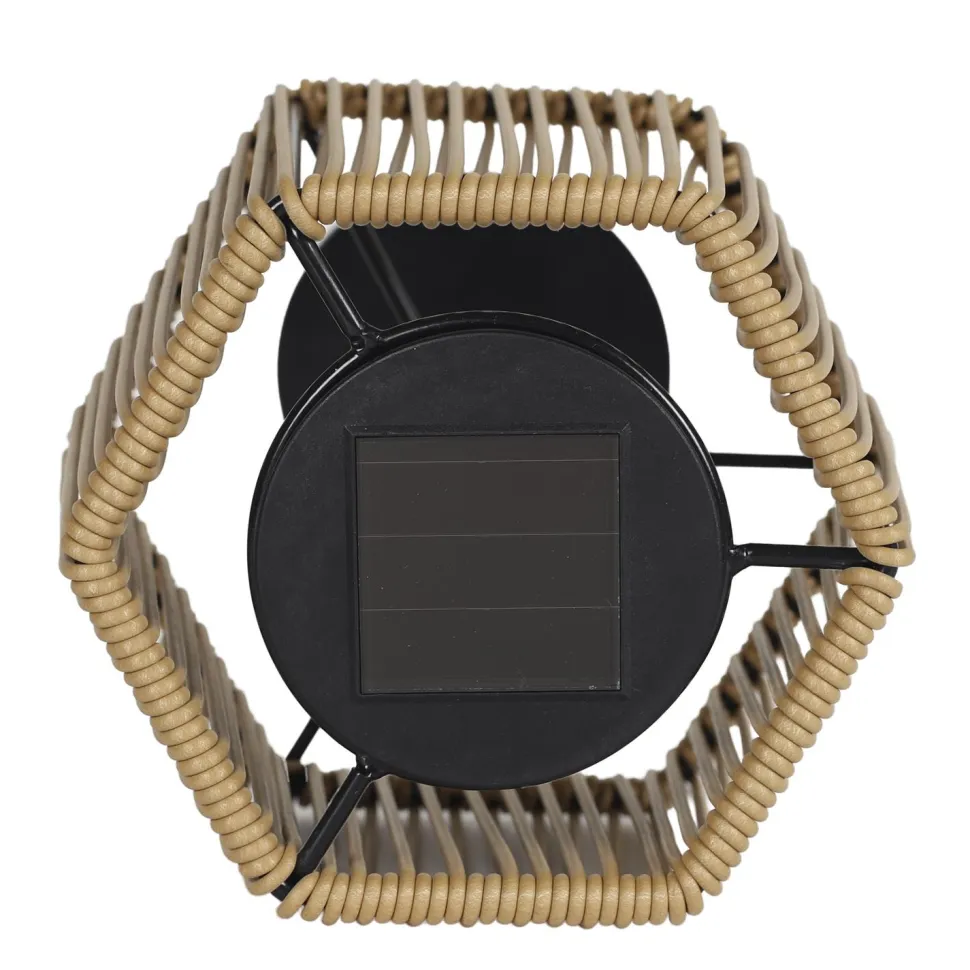 Lampa stołowa Merrill solarna beżowa