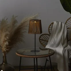 Lampa stołowa Merrill solarna beżowa