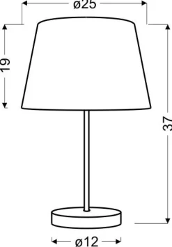 Lampa stołowa Pablo 1x60W E27  pomarańczowy