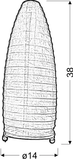 Lampa stołowa Papirus lampka papierowa  żółty 40W E14