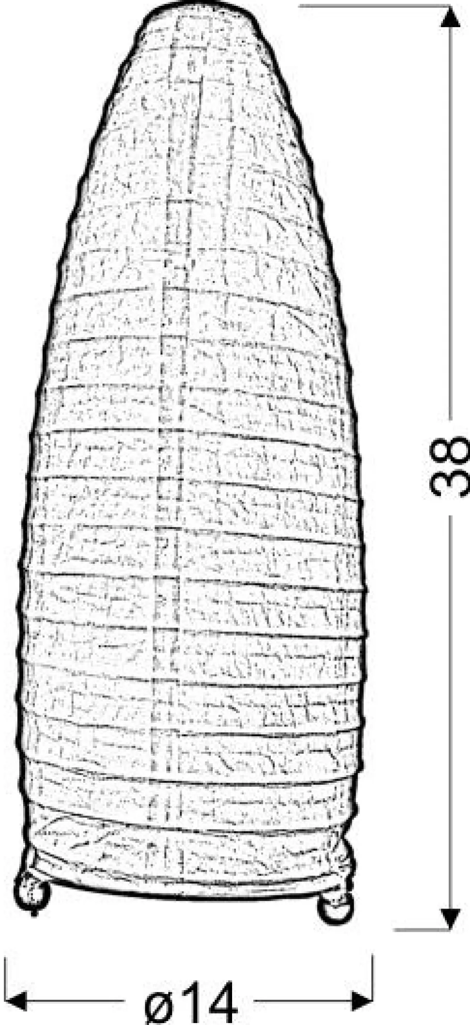 Lampa stołowa Papirus lampka papierowa żółty 40W E14