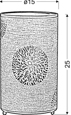 Lampa stołowa Perla 15x15x25 1x40W E14  beż