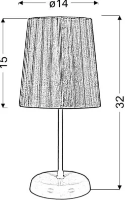 Lampa stołowa Rifasa 1x40W E14 biała