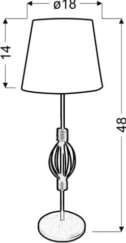 Lampa stołowa Rosette 2 1x40W E14 ab.  pomarańczowy