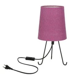 Lampa stołowa Smally czarny 1x40 E14  abażur parilla fioletowy