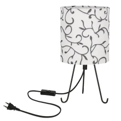Lampa stołowa Smally czarny 1x40 E14  abażur biały