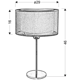 Lampa stołowa Solo lampka 3x40W E14chrom