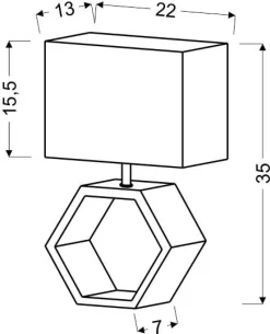 Lampa stołowa Vidal lampka ceramiczna  1x40W E27 grafitowy