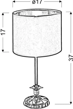 Lampa stołowa Violino 1x40W E14 czarny