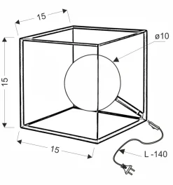 Lampa Stołowa Weert 150 czarny, złoty