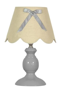 Lampa stołowa Whilma lampka 1x40W E14 szary