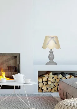 Lampa stołowa Whilma lampka 1x40W E14  szary