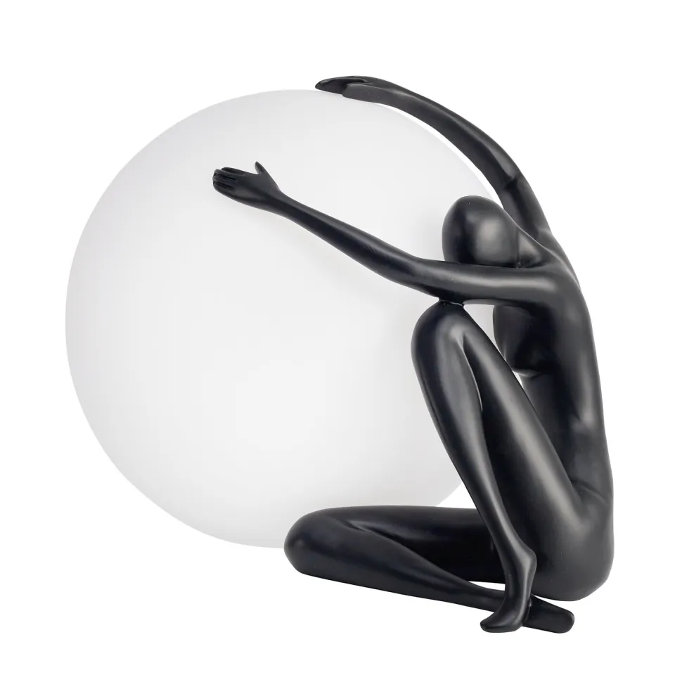 Lampa stołowa WOMAN-1 czarna 47 cm