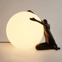 Lampa stołowa WOMAN-1 czarna 47 cm