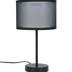 Lampa stołowa z podwójnym kloszem szara