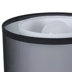 Lampa stołowa z podwójnym kloszem szara