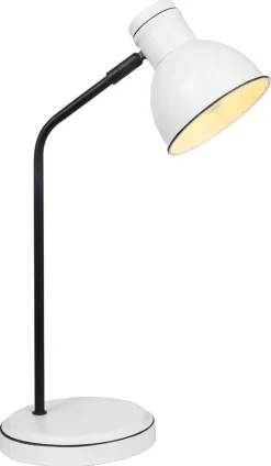 Lampa stołowa Zumba sztyca prosta 1x40W  E14 biały+czarny