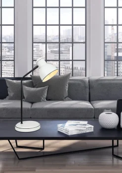 Lampa stołowa Zumba sztyca prosta 1x40W  E14 biały+czarny