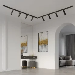 Lampa sufitowa, 8 punktowa, system szynowy 3 fazowy, DIREZIONE czarna