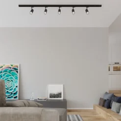 Lampa sufitowa, 5 punktowa, system szynowy 3 fazowy, DIREZIONE czarna