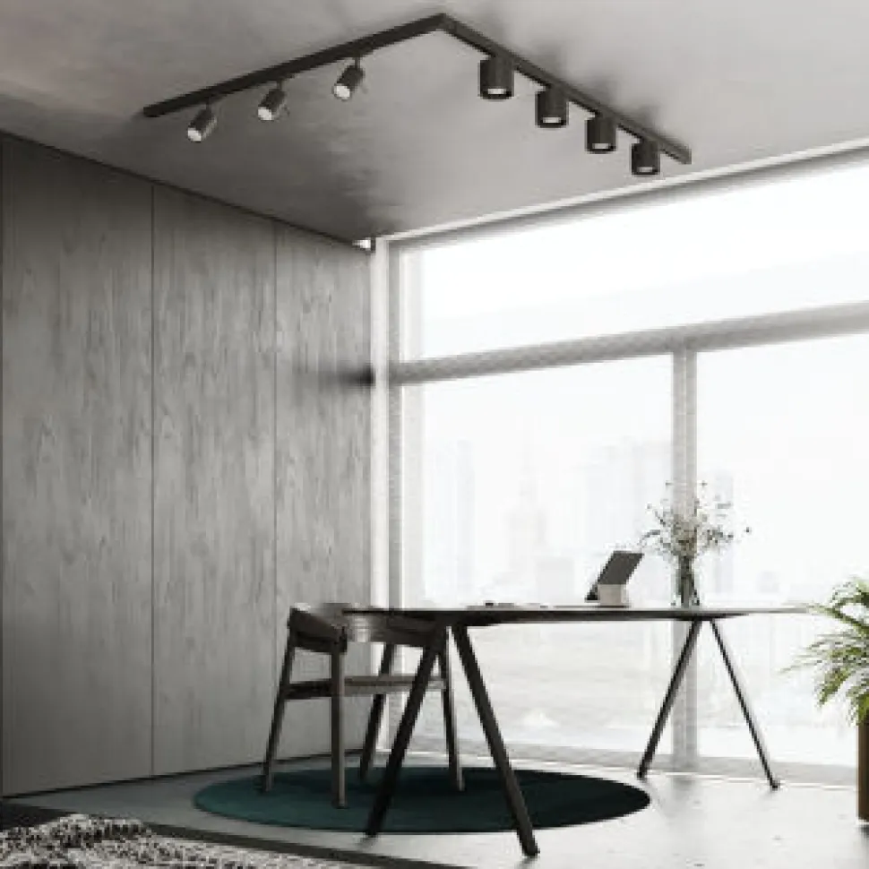 Lampa sufitowa, 7 punktowa, system szynowy 3 fazowy, ORBIS/RING