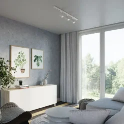 Lampa sufitowa, 3 punktowa, system szynowy 3 fazowy, RING biała