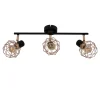 Lampa sufitowa Acrobat listwa 3x40W E14  czarny klosz miedziany