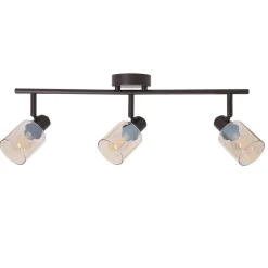 Lampa sufitowa Agra brunatny 3x40W E14  klosz bursztynowy