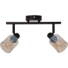 Lampa sufitowa Agra brunatny 2x40W E14  klosz bursztynowy