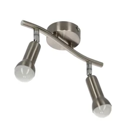 Lampa sufitowa Arc listwa 2x40W E14  satyna nikiel