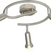 Lampa sufitowa Arc spirala 3x40W E14  satyna nikiel