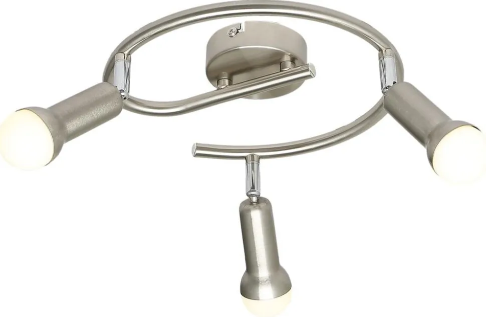 Lampa sufitowa Arc spirala 3x40W E14 satyna nikiel