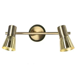 Lampa sufitowa Arena listwa 2*40W r50 E14 złoto patyna