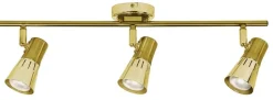 Lampa sufitowa Arena listwa 3*40W r50 E14 złoto patyna