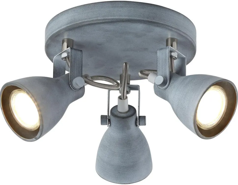 Lampa sufitowa Ash plafon 3x40W GU10 szary mat