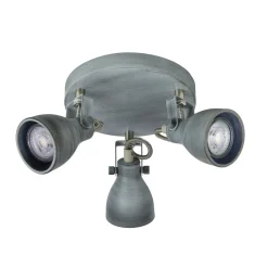 Lampa sufitowa Ash plafon 3x40W GU10  szary mat