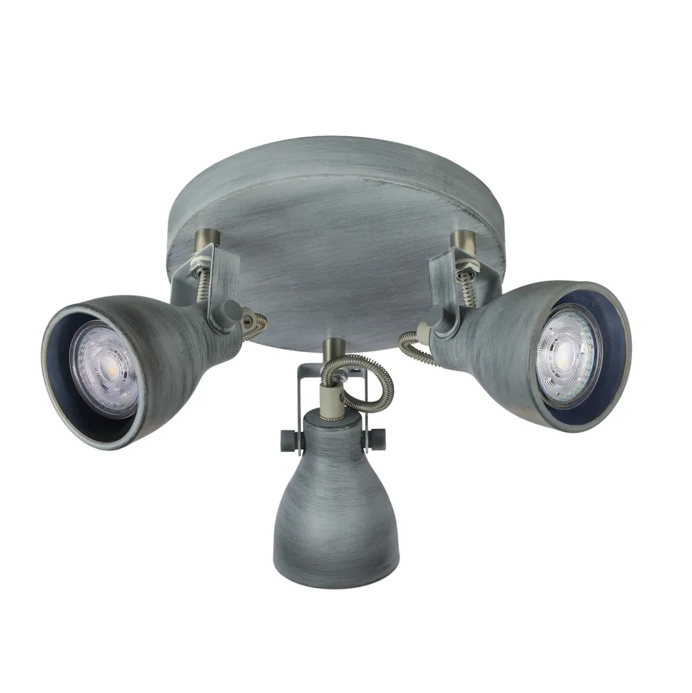 Lampa sufitowa Ash plafon 3x40W GU10 szary mat