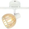 Lampa sufitowa Atarri listwa 3x25W E14  biały+drewno