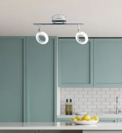 Lampa sufitowa Aurelion listwa 2x4W LED  chrom 3000K