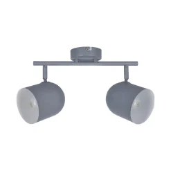 Lampa sufitowa Azuro listwa 2x40W E27 szary mat