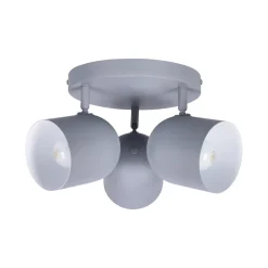 Lampa sufitowa Azuro plafon 3x40W E27 szary mat