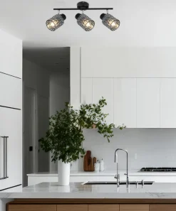 Lampa sufitowa Bill listwa czarny 3x40W  E27 klosz dymiony