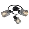 Lampa sufitowa Bill spirala czarny 3x40W  E27 klosz dymiony