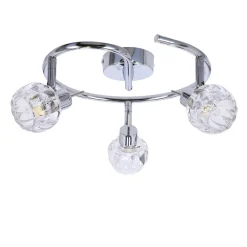 Lampa sufitowa Bombola spirala 3x40W G9  chrom bez żarówek