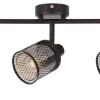 Lampa sufitowa Canabera kawowe złoto  3x40W E14 klosz bursztynowy