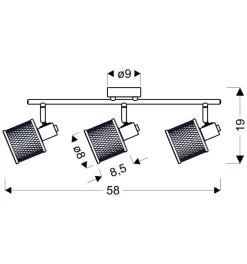 Lampa sufitowa Canabera kawowe złoto  3x40W E14 klosz bursztynowy