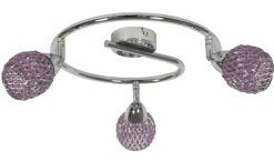 Lampa sufitowa Clear spirala 3x40W G9  fiolet