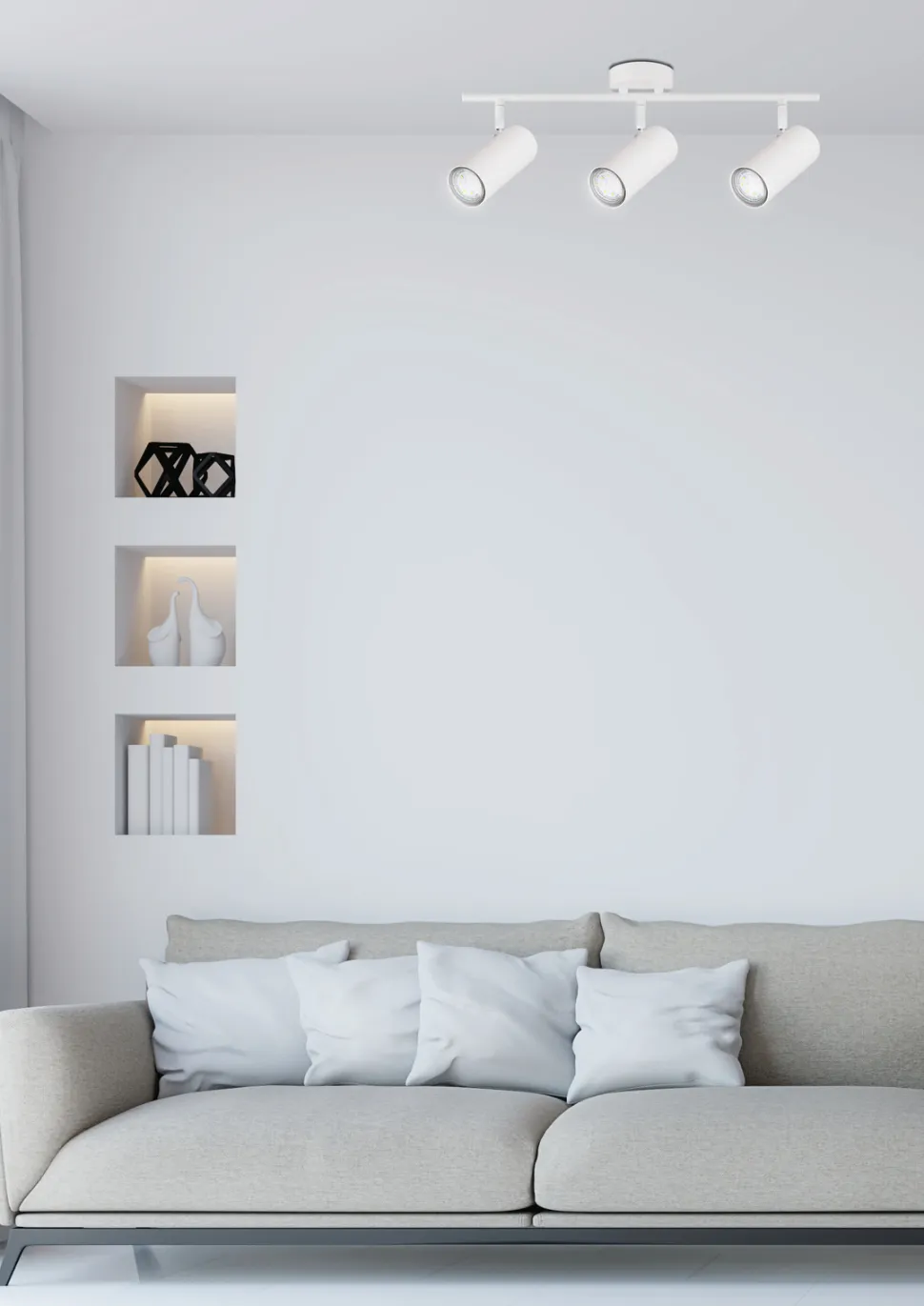 Lampa sufitowa Colly biały 3x15W GU10 klosz biały