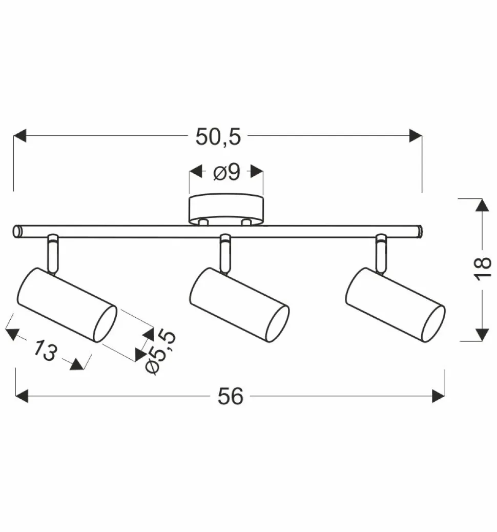Lampa sufitowa Colly biały 3x15W GU10 klosz biały