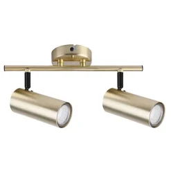 Lampa sufitowa Colly mosiądz 2x15W GU10 klosz mosiądz